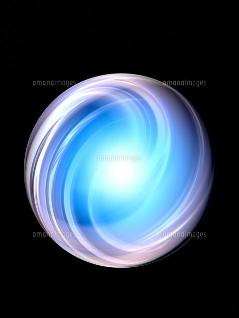 青く光る球体 の写真素材 イラスト素材 アマナイメージズ