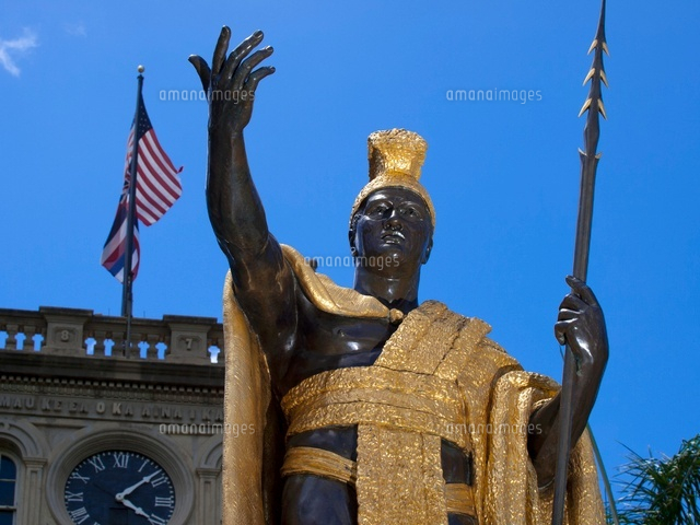 カメハメハ大王像（オアフ）[00745000467]の写真・イラスト素材