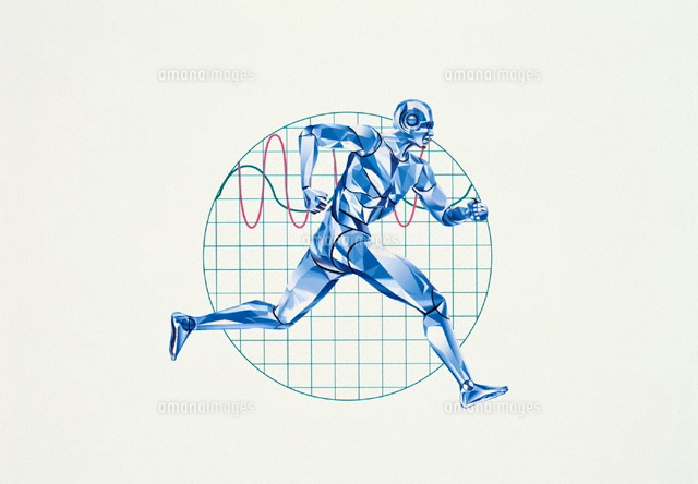 走る人のサイエンスイメージ ｃｇ 00811000031 の写真素材 イラスト素材 アマナイメージズ