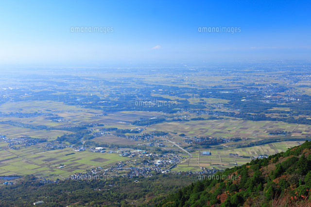 筑波山からの関東平野と富士山 の写真素材 イラスト素材 アマナイメージズ