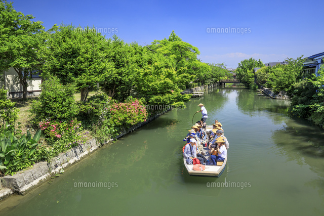 柳川川下り の写真素材 イラスト素材 アマナイメージズ