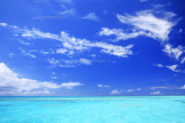 海風景 海と湖のやわらかい風