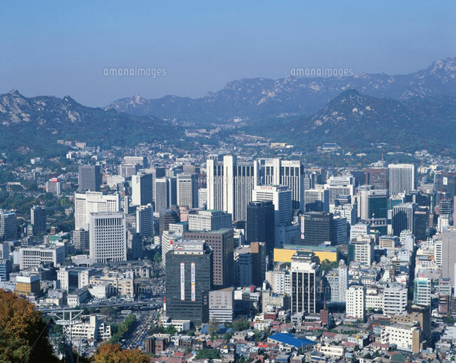 ｿｳﾙ市街の眺望 韓国 の写真素材 イラスト素材 アマナイメージズ
