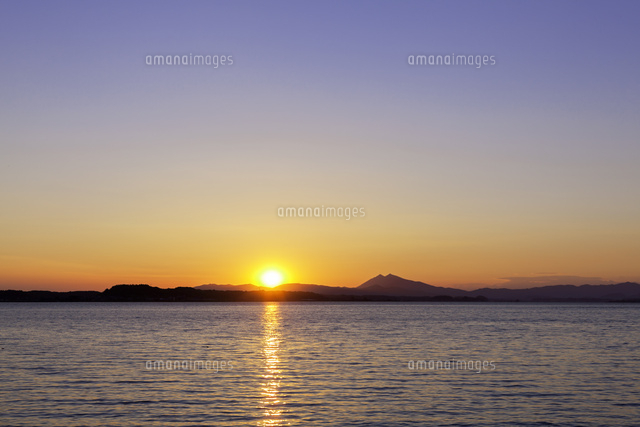 夕暮れ 夕暮れの海 - 250 × 250mm - S11 – 絵あそび