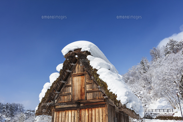冬の白川郷合掌造り集落 の写真素材 イラスト素材 アマナイメージズ