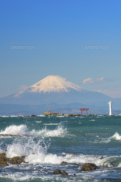 葉山森戸神社前からの富士山曼荼羅図、裕次郎灯台湘南の海 葉山・真名瀬海岸から見た富士山 : Nori-sukeの写真散歩