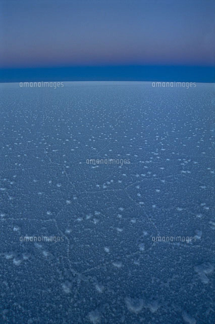 ウユニ塩湖と結晶の亀裂[01543012264]の写真・イラスト素材｜アマナ