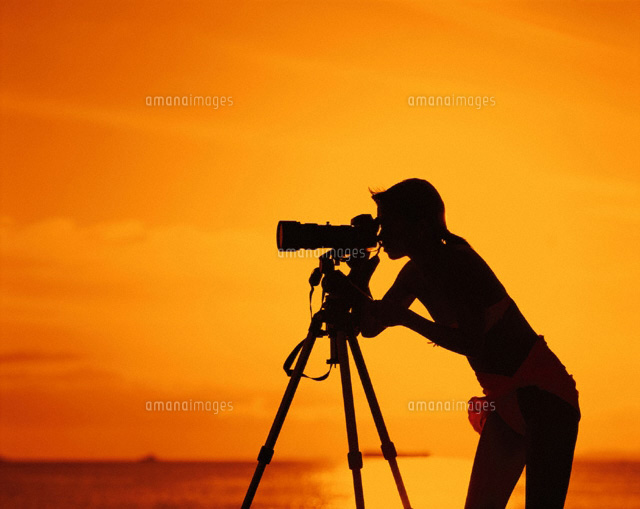 シルエット オアフ島 の写真素材 イラスト素材 アマナイメージズ