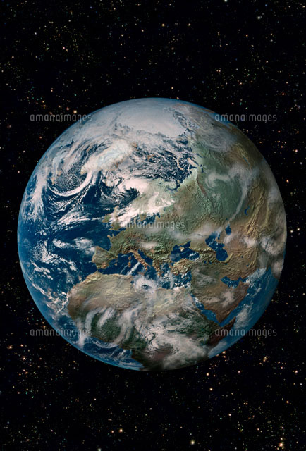 宇宙から見た地球[01808014370]の写真・イラスト素材｜アマナイメージズ