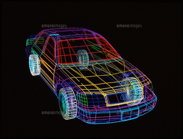 コンピュータによる車のデザイン の写真素材 イラスト素材 アマナイメージズ