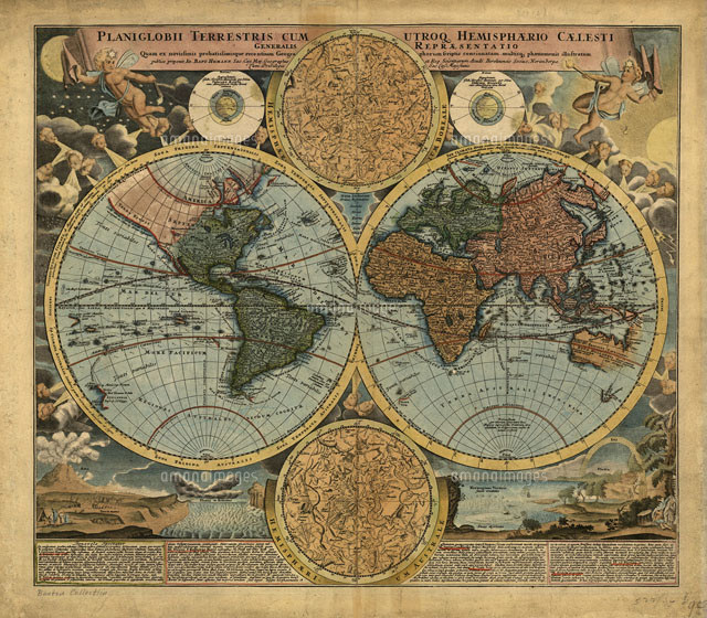 18th century world map[01809021274]の写真・イラスト素材