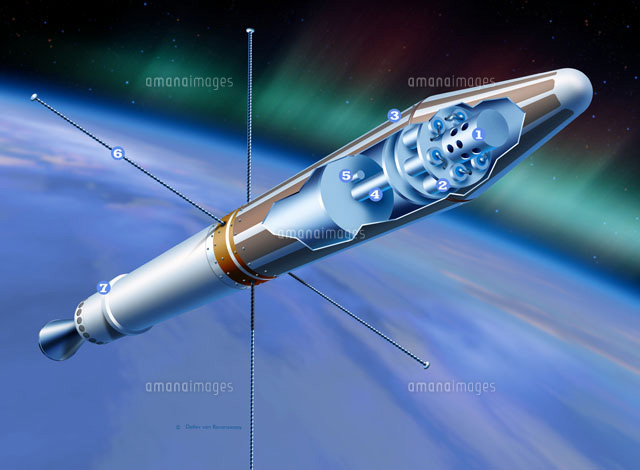 Explorer 1 in orbit[01809023579]の写真・イラスト素材｜アマナイメージズ
