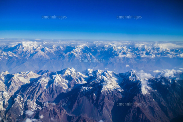機中よりヒマラヤ山脈[01881420217]の写真・イラスト素材｜アマナ