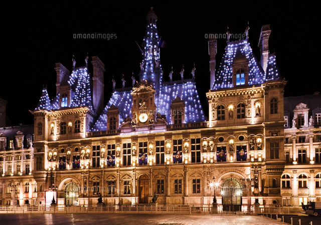 絵画 マヌキャン 【パリの市庁舎】 絵画 マヌキャン 【パリの市庁舎