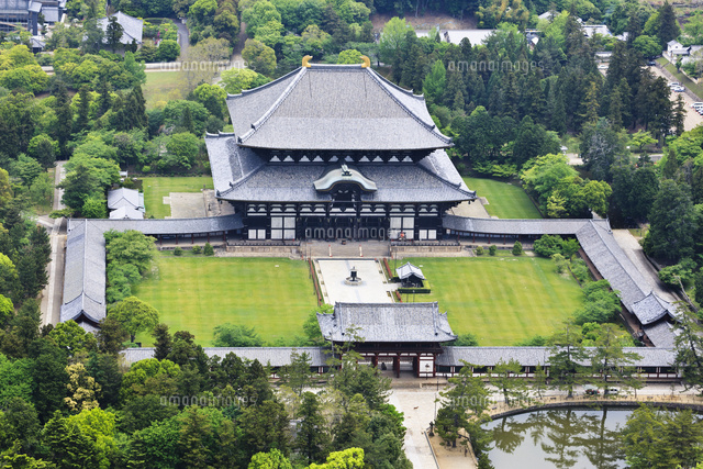 東大寺 空撮 の写真素材 イラスト素材 アマナイメージズ