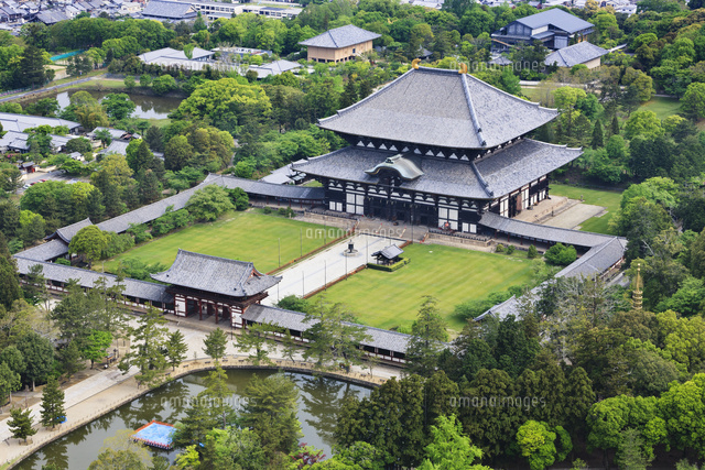 東大寺 空撮 の写真素材 イラスト素材 アマナイメージズ