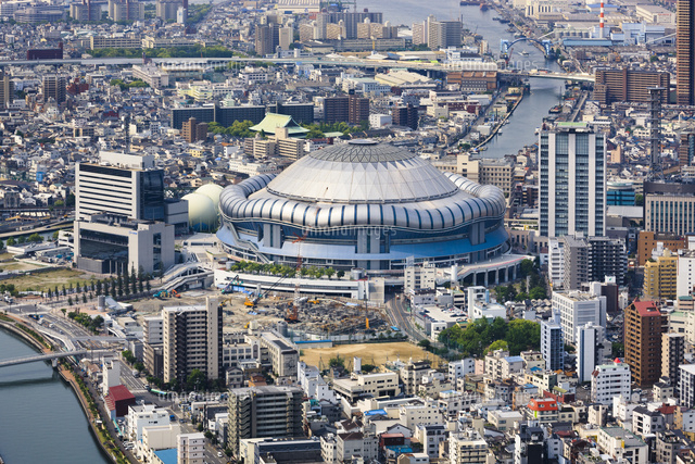 写真大阪ドーム 京セラドーム大阪（大阪ドーム） 空撮[01888612447]の写真・イラスト