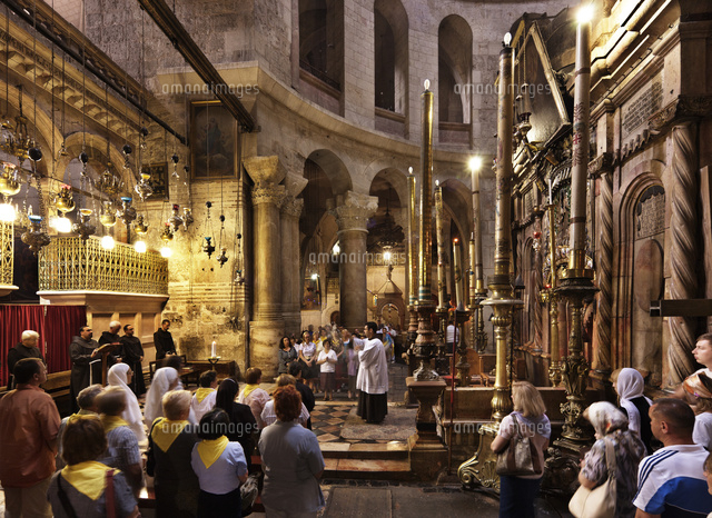 聖墳墓教会 聖墳墓 キリストの墓 ミサ[01888616797]の写真・イラスト