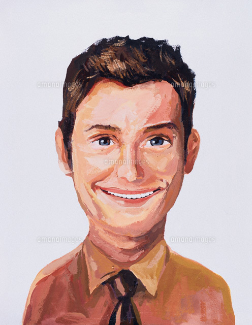 イラストポートレイト 男性 の写真素材 イラスト素材 アマナイメージズ