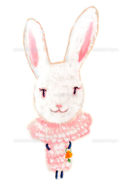 正面を向いて微笑むウサギのイラスト の写真素材 イラスト素材 アマナイメージズ 正面を向いて微笑むウサギのイラスト の写真素材 イラスト素材 アマナイメージズ