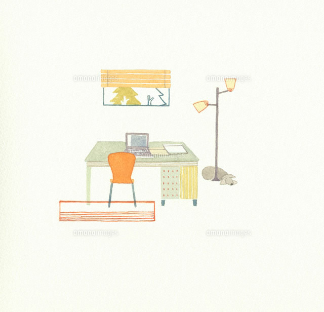 パソコンが置いてあるデスクと犬 イラスト の写真素材 イラスト素材 アマナイメージズ パソコンが置いてあるデスクと犬 イラスト の写真素材 イラスト素材 アマナイメージズ
