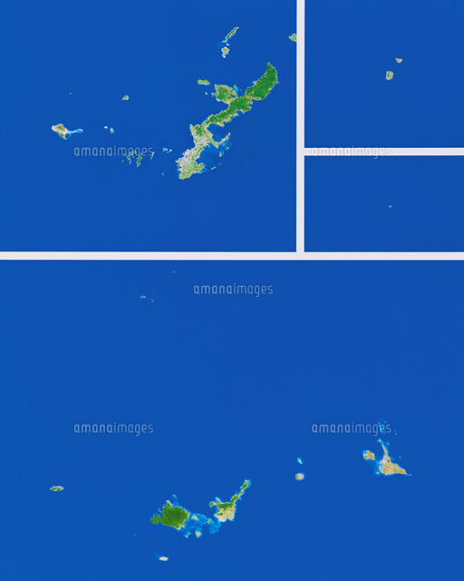 沖縄県切り図 の写真素材 イラスト素材 アマナイメージズ