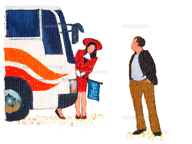 観光バスでツアーの中年 秋 の写真素材 イラスト素材 アマナイメージズ