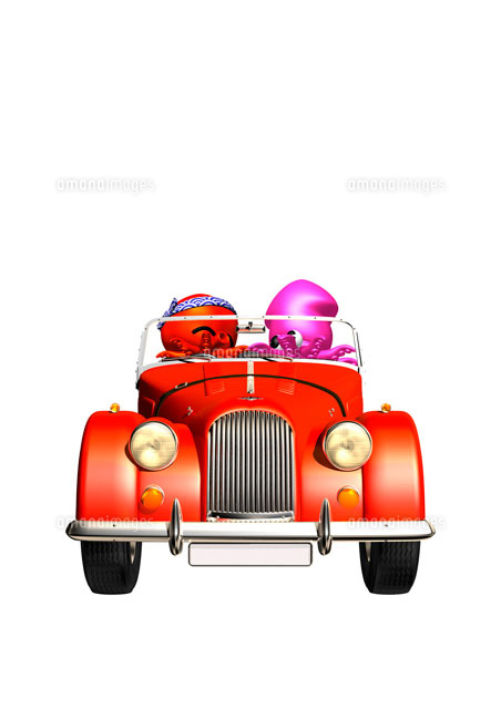 赤い車に乗っているタコとイカ の写真素材 イラスト素材 アマナイメージズ 赤い車に乗っているタコとイカ の写真素材 イラスト素材 アマナイメージズ