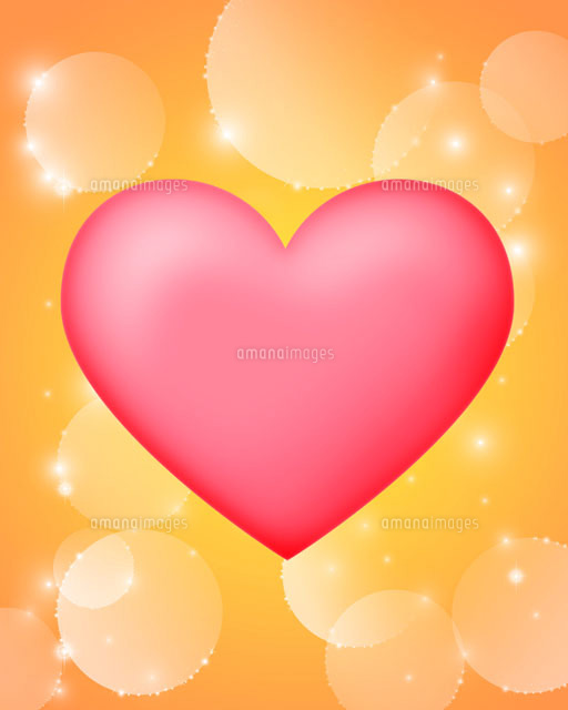 キラキラ光るバックにハートイメージ の写真素材 イラスト素材 アマナイメージズ