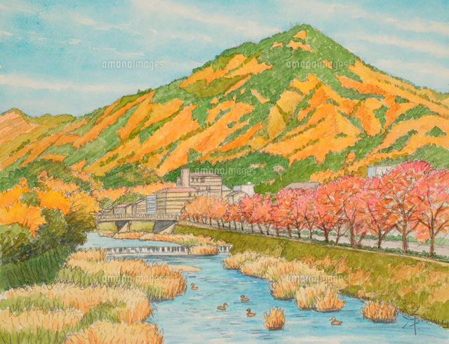 高雄紅葉　京楽四季　水彩画 赤い橋 02237009413.jpg