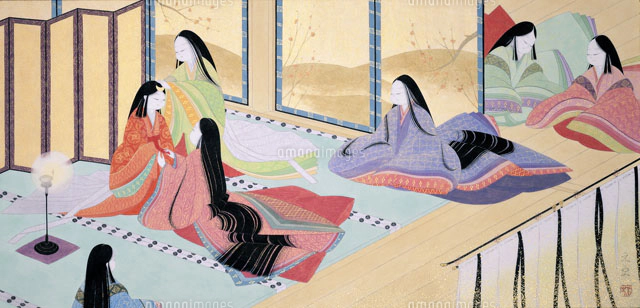 一点物　源氏絵巻風着物 源氏物語絵巻文様の色留袖 88,000円(税込)着物24-01-27