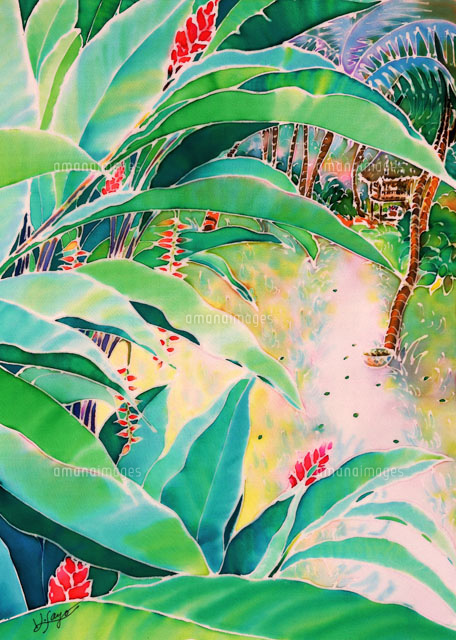 バリの林の小道 の写真素材 イラスト素材 アマナイメージズ