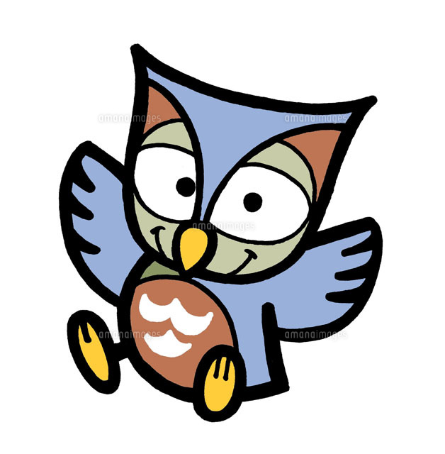 フクロウのキャラクター の写真素材 イラスト素材 アマナイメージズ