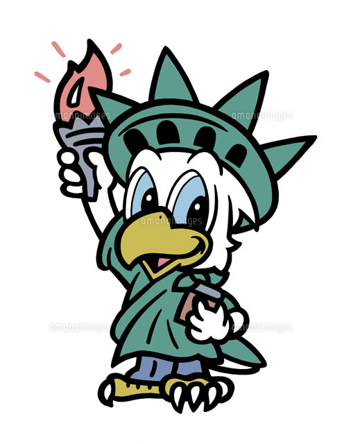 自由の女神の格好をした白頭ワシ の写真素材 イラスト素材 アマナイメージズ