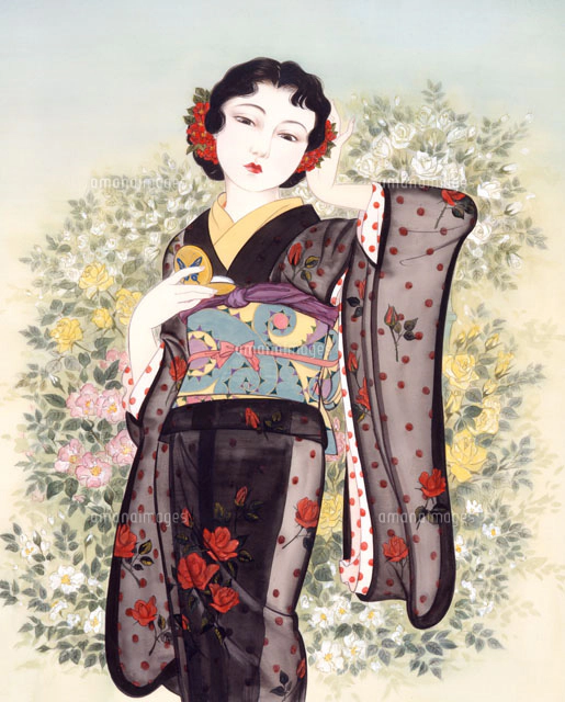 大正ロマン華シリーズ 羽子板 福寿草1月[02237011377]の写真