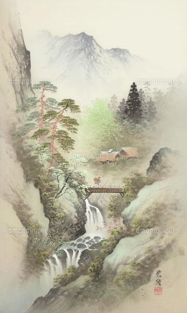 山　水墨山水画　「山高ければ登るべし」絵画　額入り 楽天市場】高級色紙「水墨山水」邦彦（色紙絵）送料無料