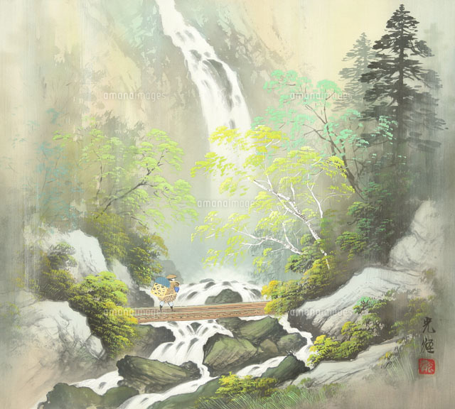 山　自然　四季　油絵 912sn-g4-bn156.jpg
