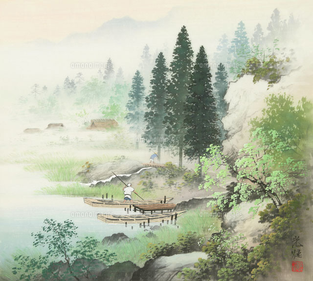 山　自然　四季　油絵 山 自然 四季 油絵