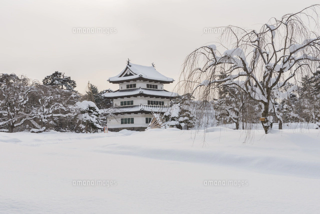冬の弘前城[02335005518]の写真・イラスト素材｜アマナイメージズ