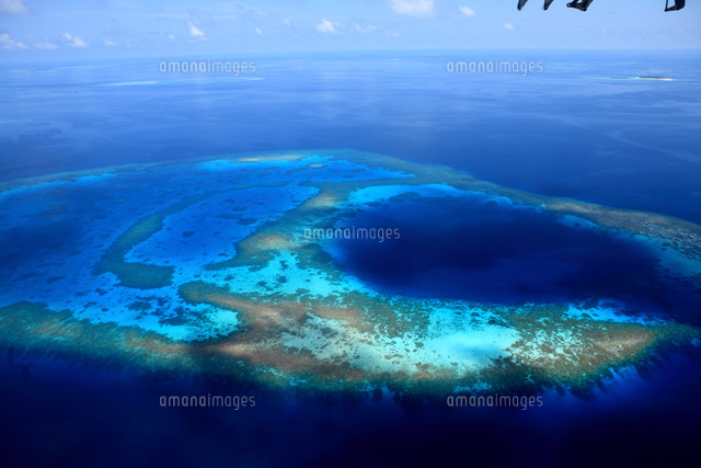 モルディブ アリ環礁の空撮 の写真素材 イラスト素材 アマナイメージズ