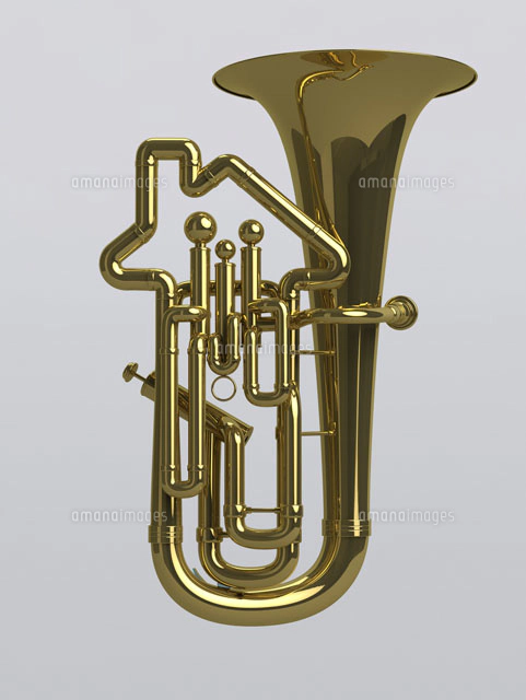 家の形のチューバ a の写真素材 イラスト素材 アマナイメージズ