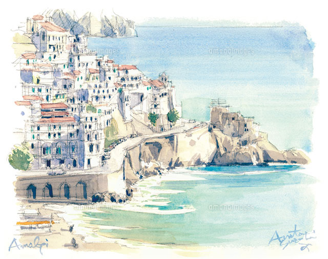 アマルフィーの町並[02398000010]の写真・イラスト素材｜アマナイメージズ