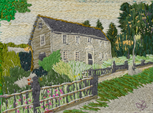 自然に囲まれた家 の写真素材 イラスト素材 アマナイメージズ