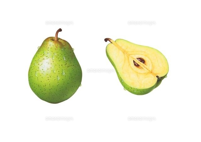 ラ フランス ２ 水滴付き イラスト の写真素材 イラスト素材 アマナイメージズ