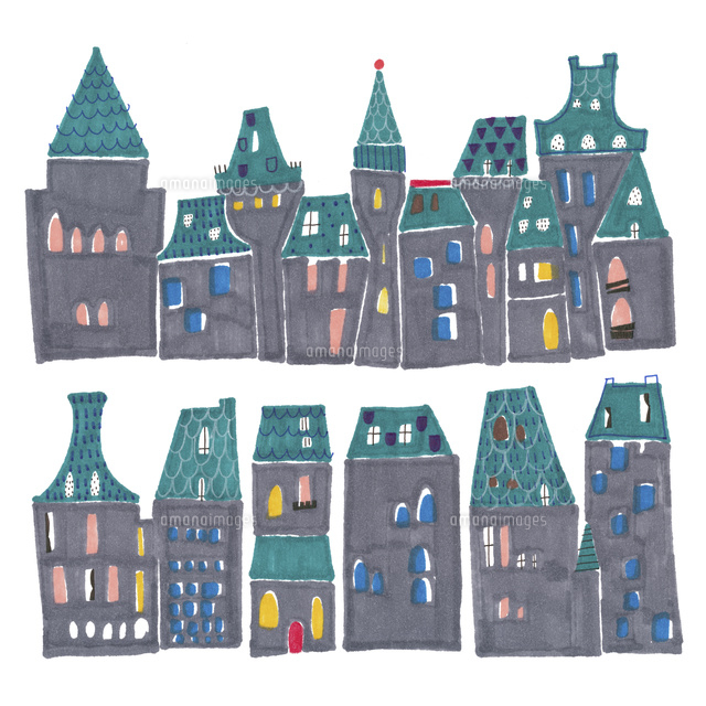 たくさんのおうち の写真素材 イラスト素材 アマナイメージズ