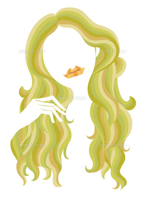 ロングヘアの女性の上半身 の写真素材 イラスト素材 アマナイメージズ