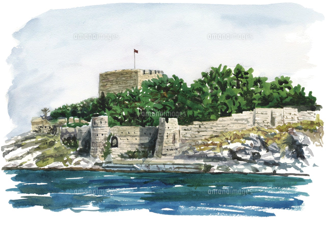 水彩画「モスクの音」