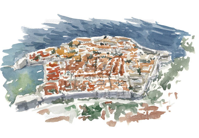 水彩画「モスクの音」