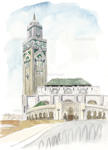 水彩画　「モスクの音」 水彩画 「モスクの音」 水彩画 「モスクの音」 水彩画「モスクの音」