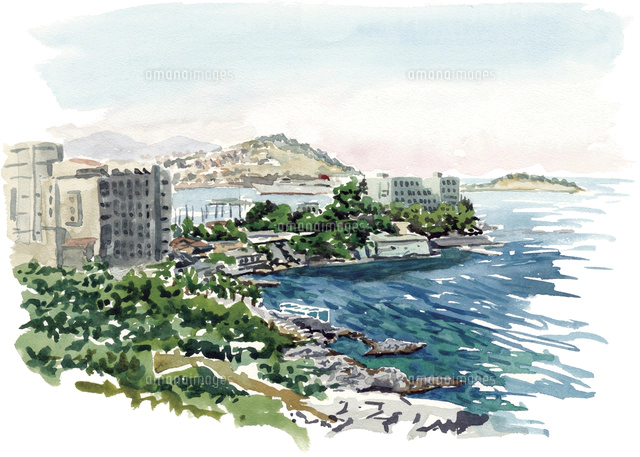 水彩画「モスクの音」